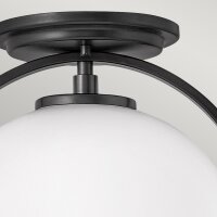 Lampe de plafonnier métal verre Ø 28,2 cm...