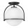 Lampe de plafonnier métal verre Ø 28,2 cm rond noir blanc E27