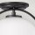 Lampe de plafonnier métal verre Ø 28,2 cm rond noir blanc E27