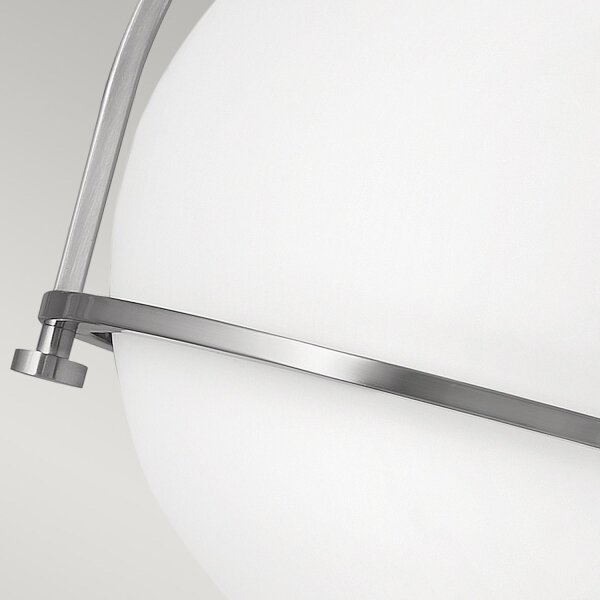 Lampe de plafonnier métal verre rond Ø 28,2 cm E27 Abat-jour sphérique