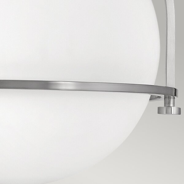 Lampe de plafonnier métal verre rond Ø 28,2 cm E27 Abat-jour sphérique