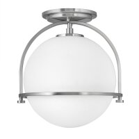 Lampe de plafonnier métal verre rond Ø 28,2...