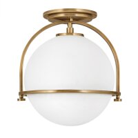 Plafonnier métal verre rond Ø 28,2 cm E27...