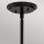 Suspension métal verre E27 ronde D : 28,9 cm noir