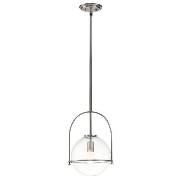 Lampe à suspendre verre métal E27 D : 28,9 cm rond Vintage