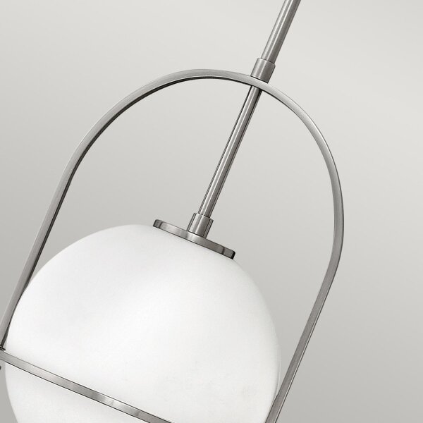Lampe à suspendre métal verre rond D : 28,9 cm E27 Vintage