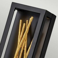 Applique murale LED métal H : 61 cm en noir or...
