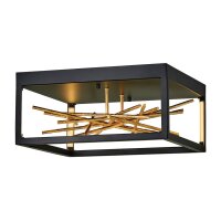 Plafonnier LED noir or indirect métal VALIA