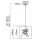 Suspension LED métal L : 51 cm H : max. 143,1 cm