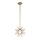 Lampe à suspendre Or L : 30,5 cm H : max. 127 cm Métal Cristal