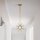 Lampe à suspendre Or L : 30,5 cm H : max. 127 cm Métal Cristal