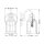 Luminaire de salle de bain mural avec LED G9 IP44 23,7 cm de haut