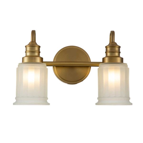 Applique salle de bain LED G9 IP44 35,7 cm de large métal verre art nouveau