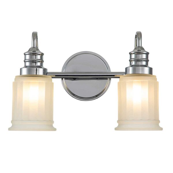 Lampe Art Nouveau Salle de Bains LED G9 L : 35,7 cm Chrome Blanc IP44