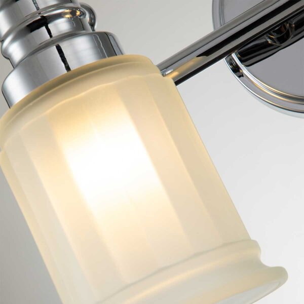 Lampe Art Nouveau Salle de Bains LED G9 L : 35,7 cm Chrome Blanc IP44