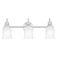 Lampe de salle de bain métal verre largeur 61 cm...