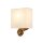 Applique Abat-jour en tissu H : 25,4 cm en feuille dor blanc