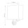 Applique Abat-jour en tissu H : 25,4 cm en feuille dor blanc