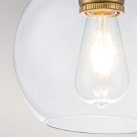 Lampe à suspendre métal verre ronde D :...