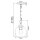 Lampe à suspendre métal verre ronde D : 21,6 cm H : max. 196,9 cm E27