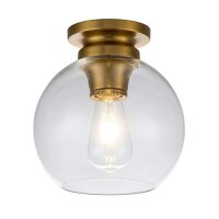Lampe de plafonnier verre sphère abat-jour...