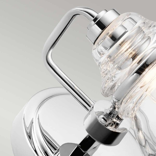 Applique murale Salle de bain LED G9 IP44 H : 16,3 cm Chrome poli