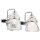 Lampe de salle de bain LED G9 IP44 L : 33,6 cm métal verre en chrome