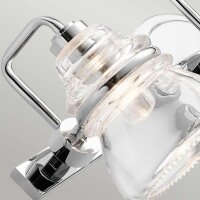 Lampe de salle de bain miroir métal verre 55,9 cm...