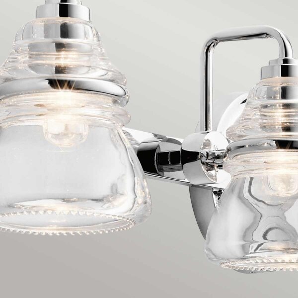 Applique salle de bain IP44 78,3 cm de large métal verre 4x G9 LED