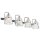 Applique salle de bain IP44 78,3 cm de large métal verre 4x G9 LED