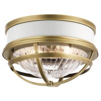 Plafonnier rond Ø 30,5 cm métal verre...