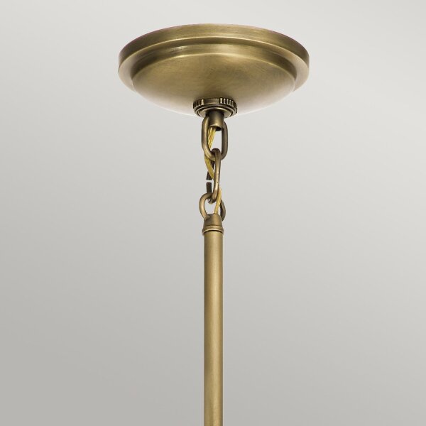 Suspension verre métal E27 Ø 20,4 cm en laiton blanc