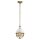 Suspension verre métal E27 Ø 20,4 cm en laiton blanc