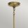 Suspension verre métal E27 Ø 20,4 cm en laiton blanc