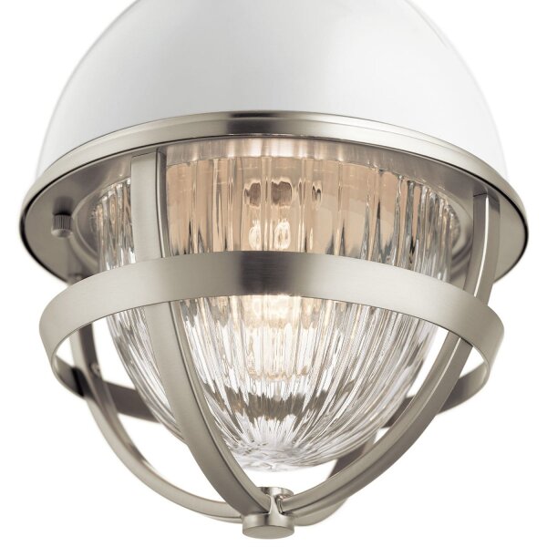 Petite lampe à suspendre Ø 20,4 cm rond H : max. 135,9 cm métal verre