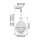 Petite lampe à suspendre Ø 20,4 cm rond H : max. 135,9 cm métal verre