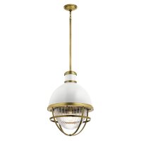 Suspension E27 D : 40,8 cm métal verre en laiton...