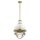 Suspension E27 D : 40,8 cm métal verre en laiton blanc