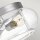 Plafonnier métal verre Ø 30,5 cm IP44 chrome salle de bain