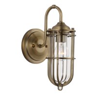 Lampe de salle de bain murale métal verre E27 IP44...