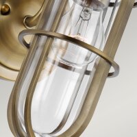 Lampe de salle de bain murale métal verre E27 IP44...