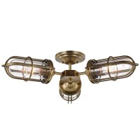 Plafonnier salle de bain IP44 L : 65,4 cm 3x E27...