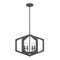 Lustre rustique noir antique métal L : 51,2 cm 4x E14