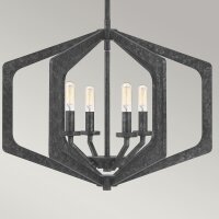 Lustre rustique noir antique métal L : 51,2 cm 4x E14