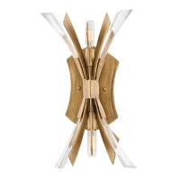 Applique murale cristal m&eacute;tal hauteur 43,8 cm en...