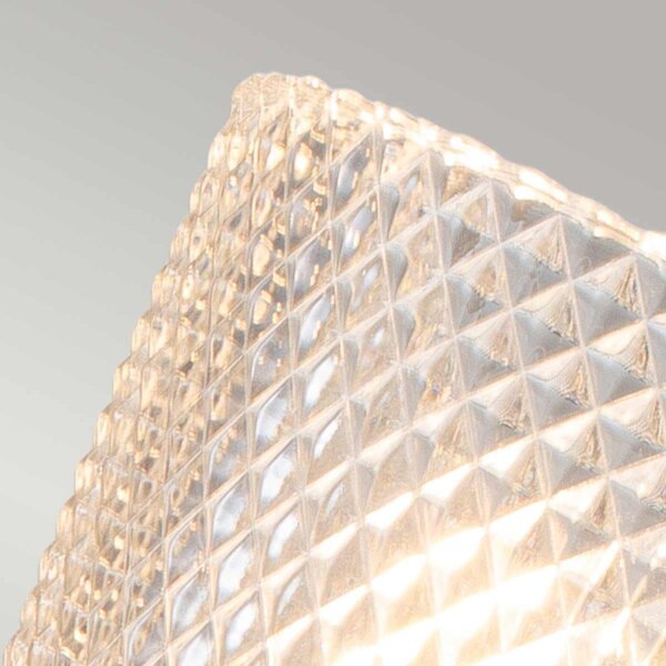 Applique salle de bain LED G9 IP44 hauteur 50,6 cm laiton verre 3000 K