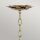 Suspension métal cristal L : 91,4 cm grand en or bruni