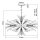 Suspension métal cristal L : 91,4 cm grand en or bruni