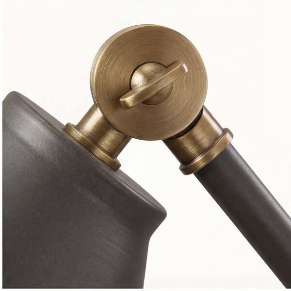 Lampe de bureau grise Bureau Articulations E27 IAOLIA