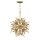 Lampe à suspendre métal cristal en or bruni Ø 55,9 cm grande